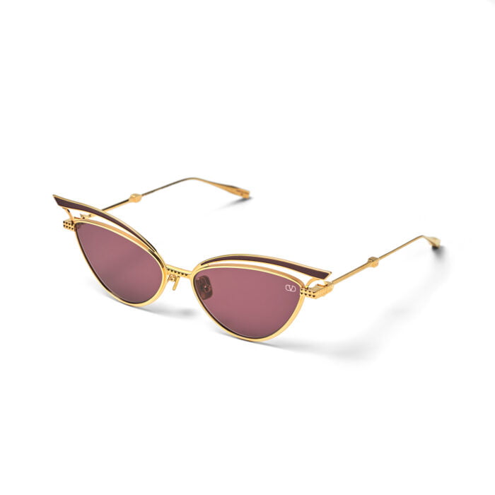 Valentino V Glassliner vls Gold Bordeaux Occhiali da Sole – Valentino – 7630449200421