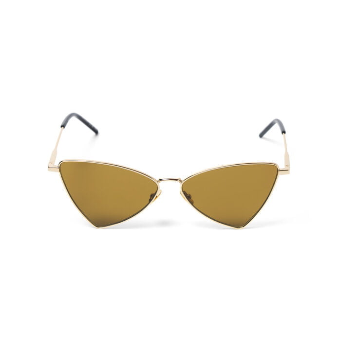 Saint Laurent SL 303 Jerry 011 Gold Brown Occhiali da sole Unisex – Saint Laurent – 889652444338