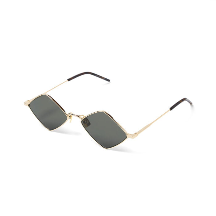 Saint Laurent SL 302 LISA 002 Gold Grey Occhiali da sole Unisex – Saint Laurent – 889652239200