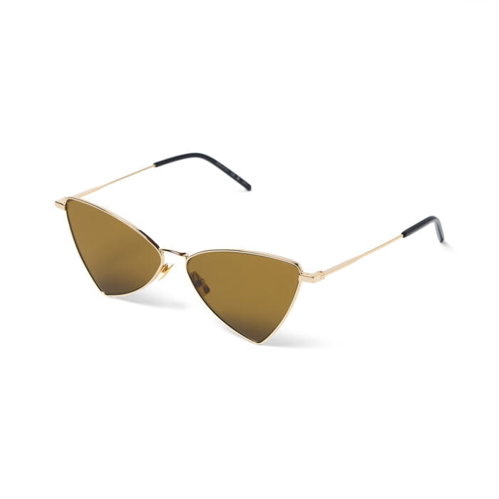 Saint Laurent SL 303 Jerry 011 Gold Brown Occhiali da sole Unisex – Saint Laurent – 889652444338