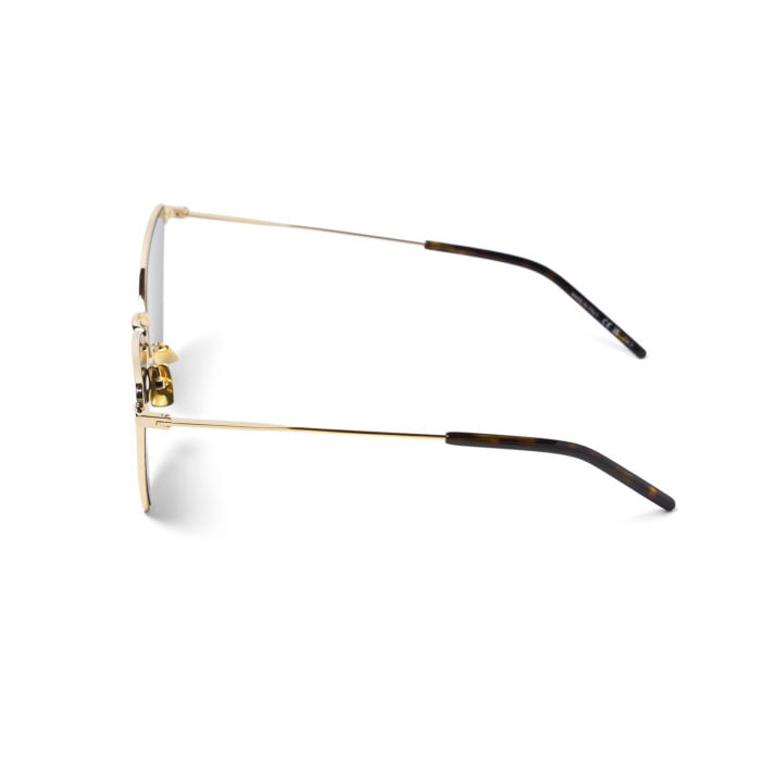 Saint Laurent SL 303 Jerry 011 Gold Grey Occhiali da sole Unisex – Saint Laurent – 889652239194