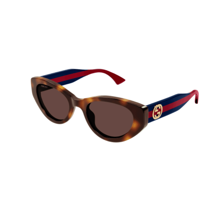 Gucci GG1862s 002 havana/blu occhiali da sole – GUCCI – 889652531106