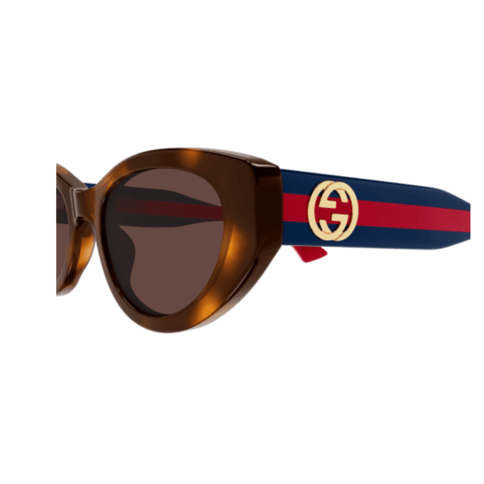 Gucci GG1862s 002 havana/blu occhiali da sole – GUCCI – 889652531106