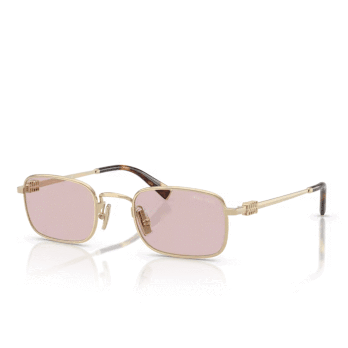 Miu Miu A53S ZVN4I0 gold pink Occhiali Da Sole – MIUMIU – 8056262412916