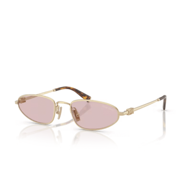 Miu Miu A52S ZVN4I0 gold pink Occhiali Da Sole – MIUMIU – 8056262412787