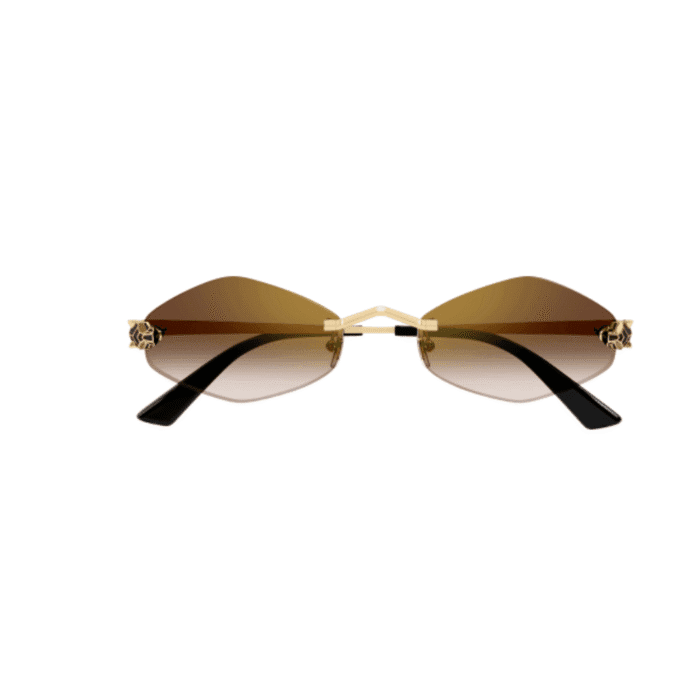 Cartier CT0433S-002 gold brown Occhiali Da Sole – Cartier – 843023172398