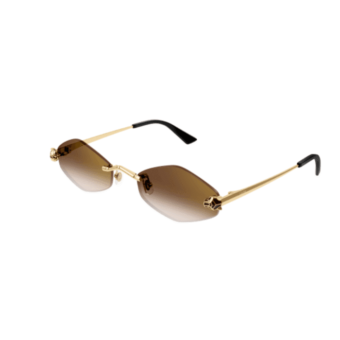 Cartier CT0433S-002 gold brown Occhiali Da Sole – Cartier – 843023172398
