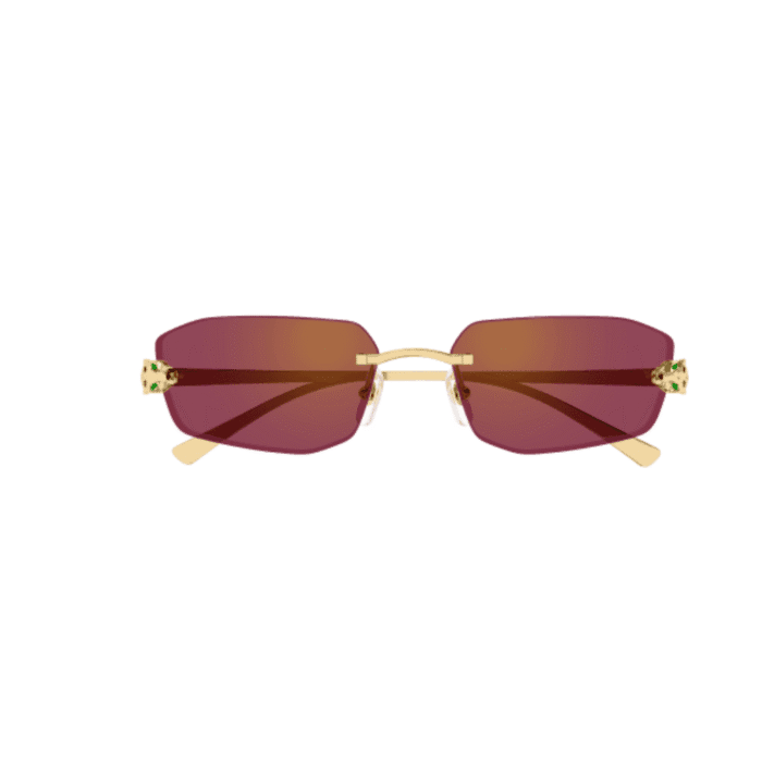 Cartier CT0474S-002 gold red Occhiali Da Sole – Cartier – 843023176044