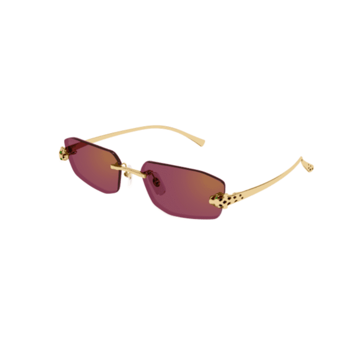 Cartier CT0474S-002 gold red Occhiali Da Sole – Cartier – 843023176044
