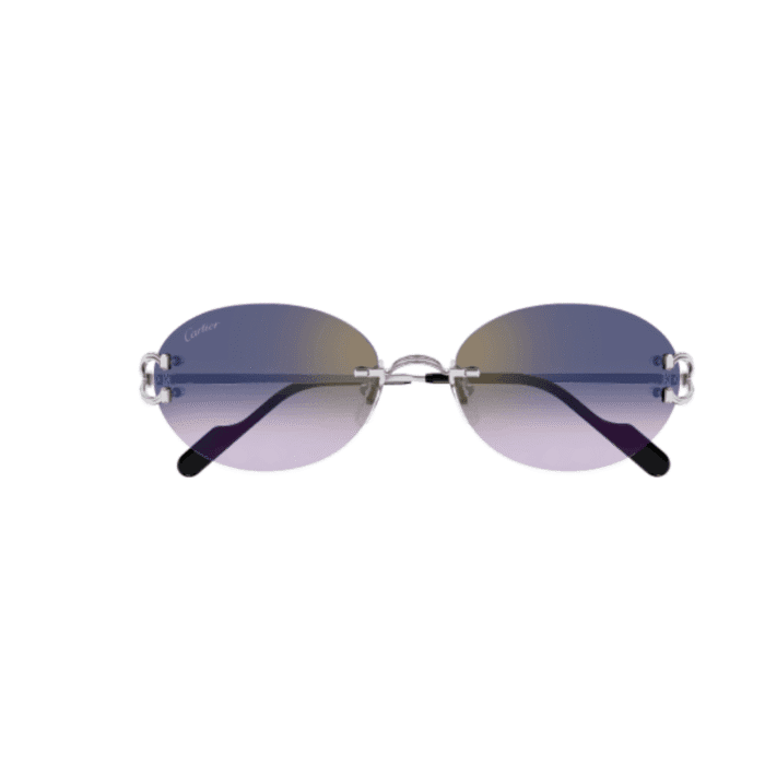 Cartier CT0551S-003 silver blue Occhiali Da Sole – Cartier – 843023181529