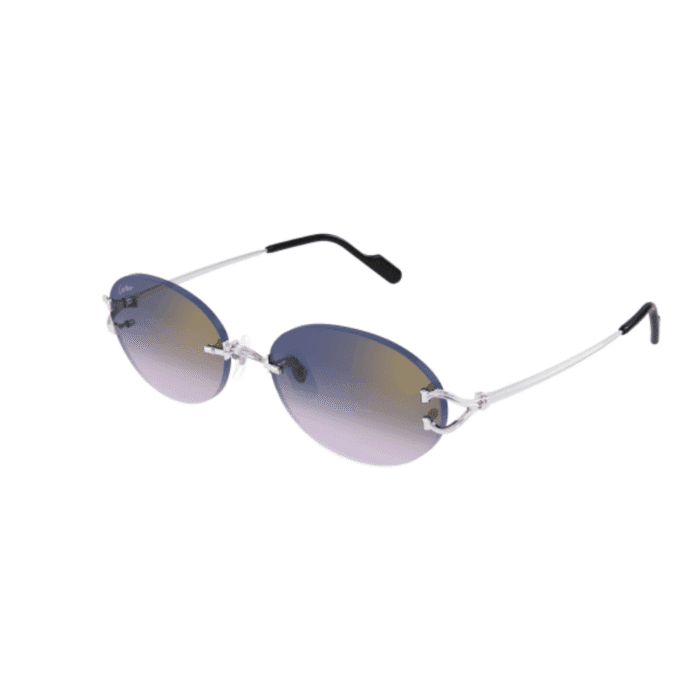 Cartier CT0551S-003 silver blue Occhiali Da Sole – Cartier – 843023181529