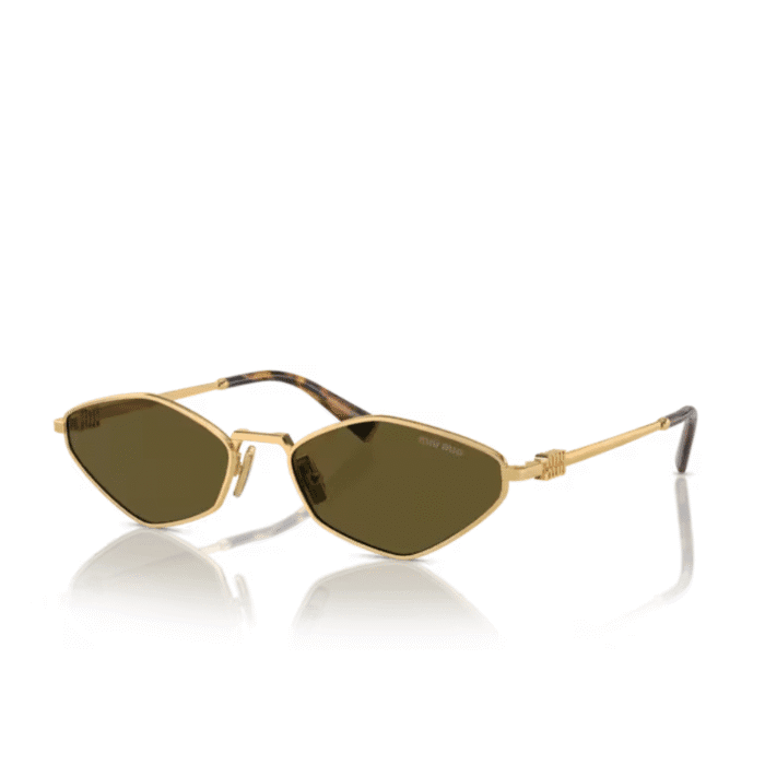 Miu Miu 56ZS 5AK09Z gold brown Occhiali Da Sole – MIUMIU – 8056262146521