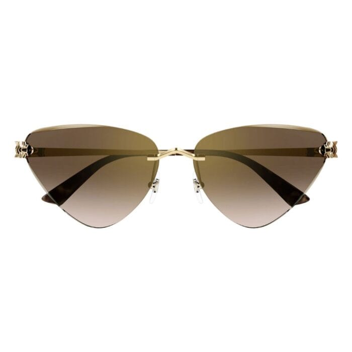 Cartier CT0399S 002 gold brown Occhiali da Sole – Cartier – 843023170134