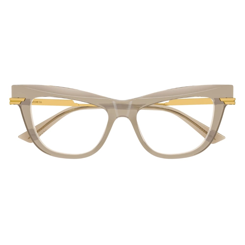 1 Bottega Veneta BV1266O 006 brown gold transparen Occhiali da Vista – Bottega Veneta – 889652546773