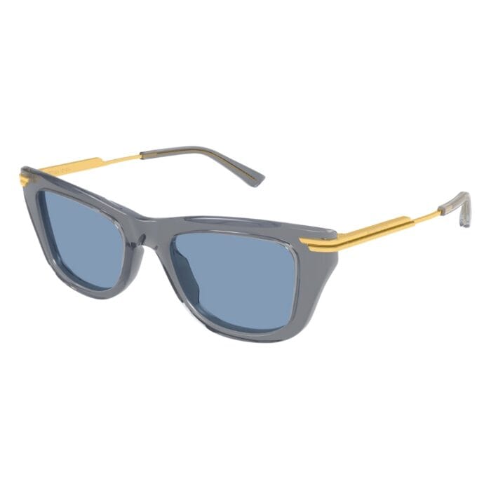 Bottega Veneta BV1369S 005 light blue gold blue Occhiali da Sole – Bottega Veneta – 889652545929