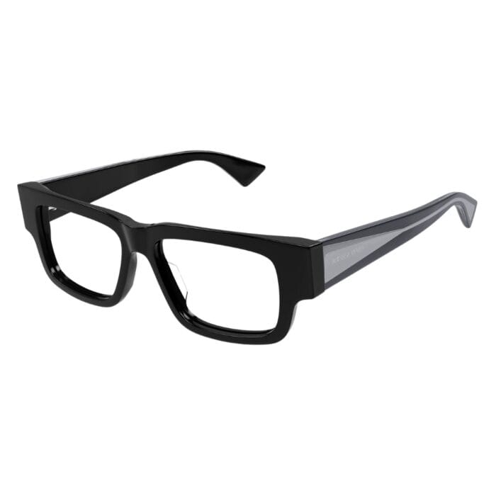 Bottega Veneta BV1280O 001 black grey transparen Occhiali da Vista – Bottega Veneta – 889652485898