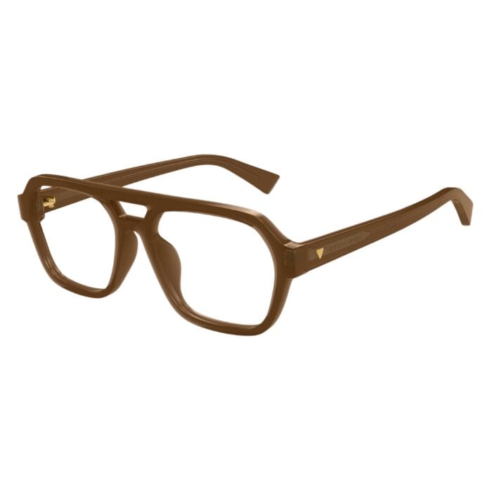 Bottega Veneta BV1360O 004 brown transparente Occhiali da Vista – Bottega Veneta – 889652545448