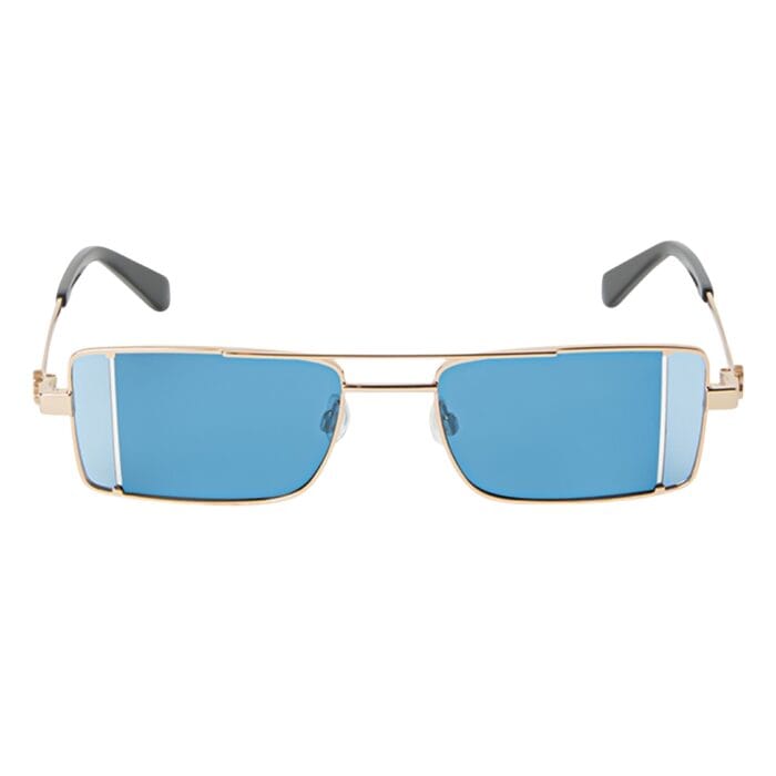 Off White OERI14A CORTEZ SUNGLASSES 7645 gold blue Occhiali da Sole – Off White – 8055266240099
