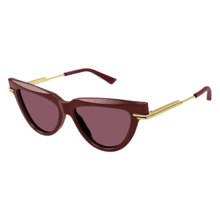 Bottega Veneta BV1265S 003 burgundy gold red Occhiali da Sole – Bottega Veneta – 889652448114