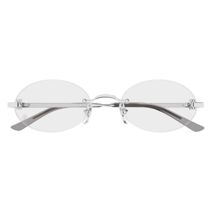 Cartier CT0594O 002 silver transparent Occhiali da Sole – Cartier – 843023184803