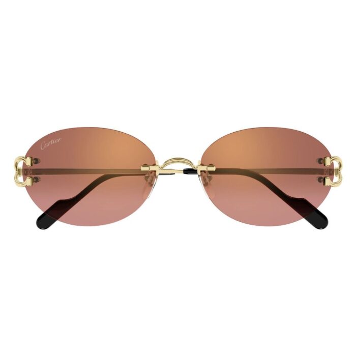 Cartier CT0551S 005 gold gold red Occhiali da Sole – Cartier – 843023185688
