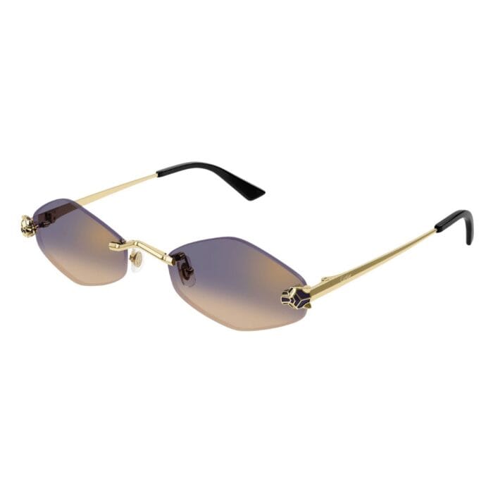 Cartier CT0433S 005 gold gold violet Occhiali da Sole – Cartier – 843023185527