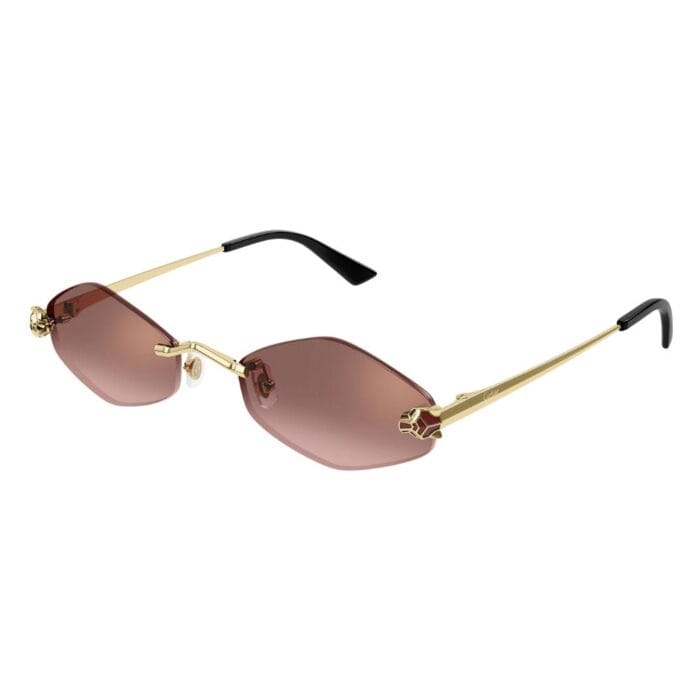 Cartier CT0433S 006 gold gold red Occhiali da Sole – Cartier – 843023185534