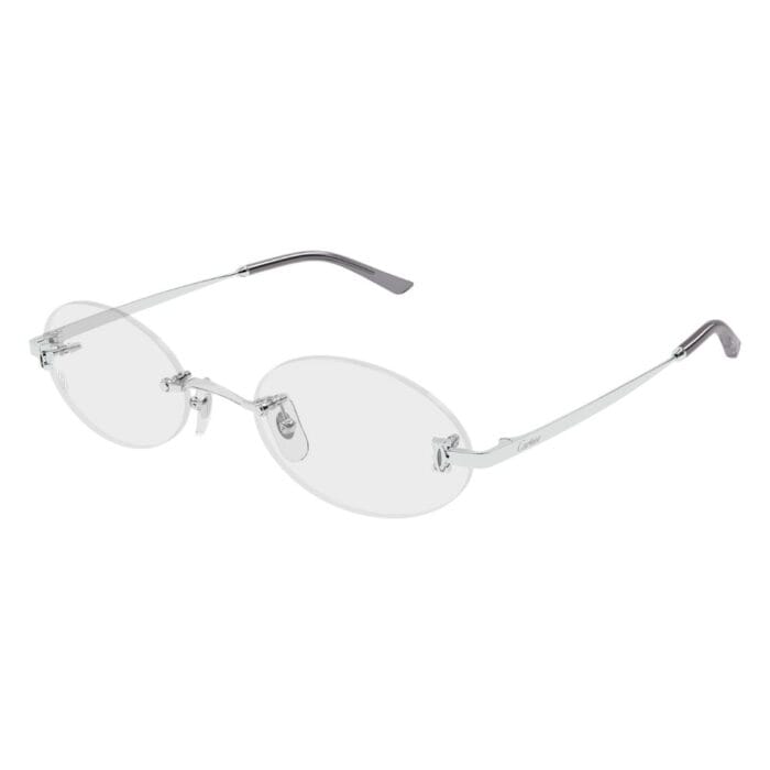 Cartier CT0594O 002 silver transparent Occhiali da Sole – Cartier – 843023184803